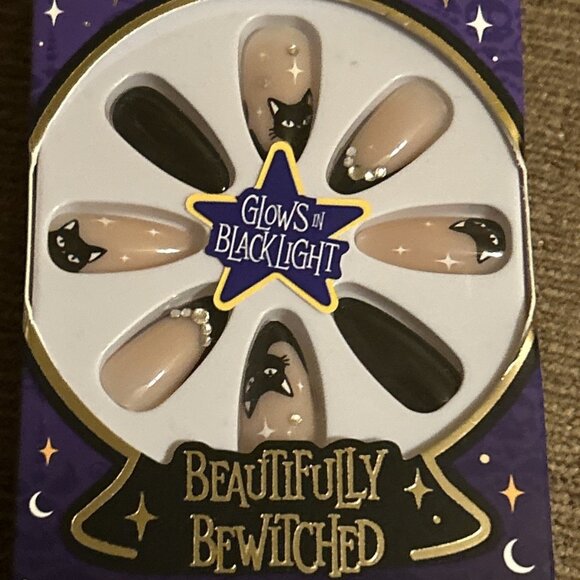 L.A. Colors Artificial Nails Beautifully Bewitched Bootiful Medium Length Almond - Picture 3 of 7